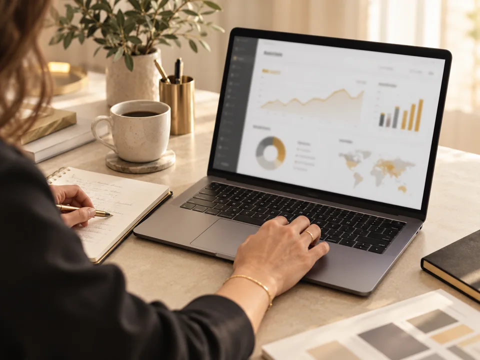 Análise de site e planejamento de SEO em um ambiente de trabalho